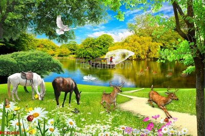 Download file gốc File tranh phong cảnh thiên nhiên PCN203 (in lụa) cao cấp