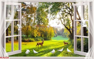 File gốc File tranh phong cảnh thiên nhiên PCN238 (in tráng gương) hiện đại