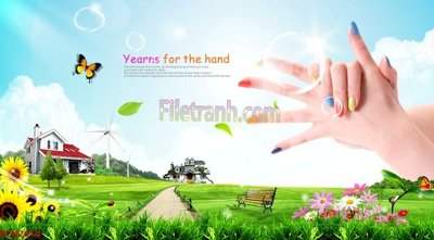 File in trần File tranh phong cảnh thiên nhiên PCN2414 (bản gốc) mây trời