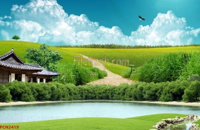 Download file gốc File tranh phong cảnh thiên nhiên PCN2419 (in lụa) nghệ thuật