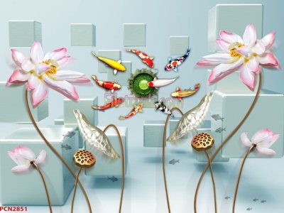 File tranh in trần 3D File tranh phong cảnh thiên nhiên PCN2851 (ảnh gốc)