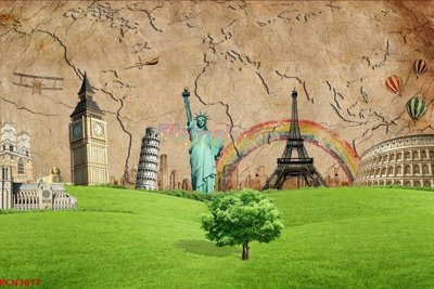 File in trần File tranh phong cảnh thiên nhiên PCN3017 (bản gốc) mây trời