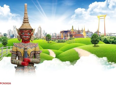 File gốc File tranh phong cảnh thiên nhiên PCN3026 (in lụa) cao cấp