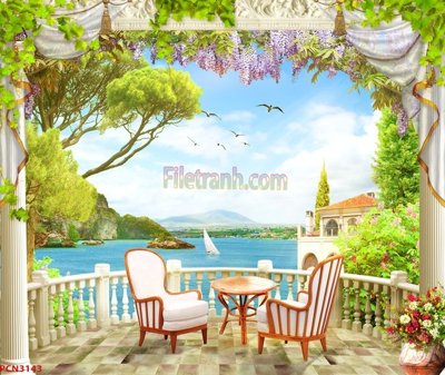 File in ấn File tranh phong cảnh thiên nhiên PCN3143 (bản gốc) chất lượng cao