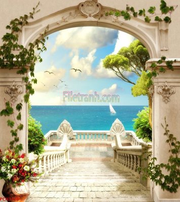 File PSD File tranh phong cảnh thiên nhiên PCN3178 (gốc) cho designer