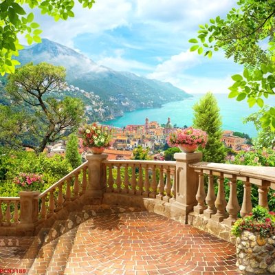 File gốc File tranh phong cảnh thiên nhiên PCN3188 (in lụa) cao cấp