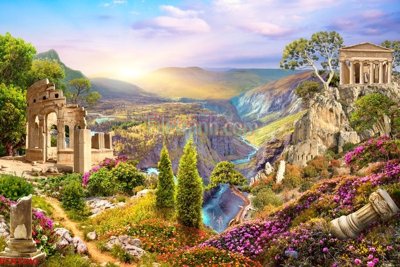 Download file File tranh phong cảnh thiên nhiên PCN3240 (gốc) in mica bàn thờ