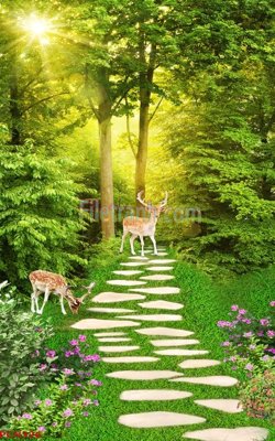 Download file gốc File tranh phong cảnh thiên nhiên PCN326 (in lụa) hoa lá