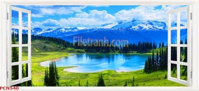 File PSD in ấn File tranh phong cảnh thiên nhiên PCN540 (chất lượng cao)