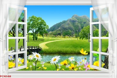Hình ảnh file gốc in trần nhà File tranh phong cảnh thiên nhiên PCN548