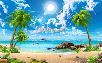 File tranh gốc PSD File tranh phong cảnh thiên nhiên PCN636 còn nguyên layer