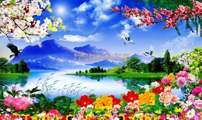 Ảnh gốc File tranh phong cảnh thiên nhiên PCN794 (nét căng) in mica