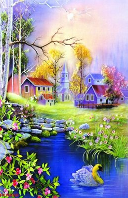 File ảnh File tranh phong cảnh thiên nhiên PCN808 (gốc) in decal dán tường