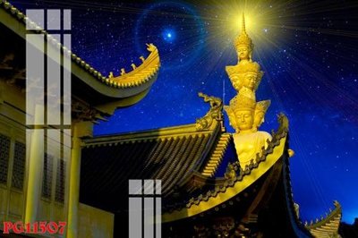 File tranh in trần 3D File tranh phật giáo PG11507 (ảnh gốc)