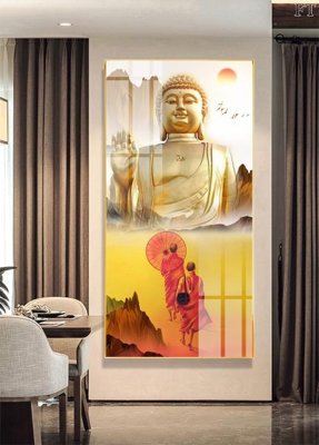 File gốc File tranh phật PG1180 (in lụa) tranh thuận buồm