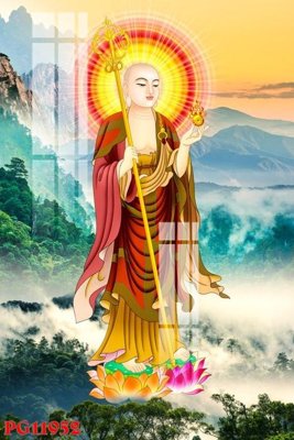 File in trần File tranh phật giáo PG11952 (bản gốc) bầu trời