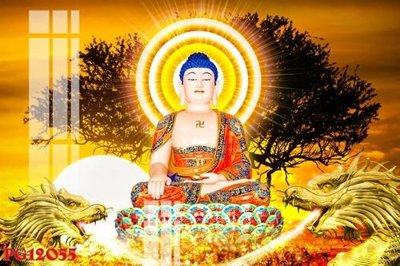 File in lụa File tranh phật giáo PG12055 (phong cảnh) File tranh phật giáo PG12055