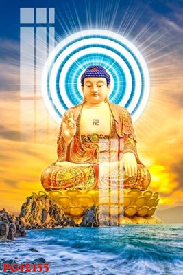 File in trần File tranh phật giáo PG12155 (bản gốc) phong cảnh