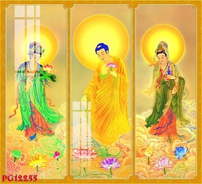 File tranh gốc in trần nhà File tranh phật giáo PG12255 3D