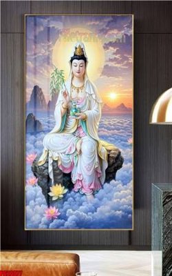 File tranh File tranh phật giáo 5D PG20077 (bản gốc) in lụa dán tường