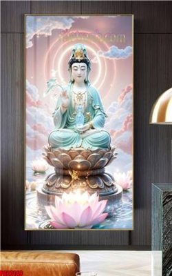 File gốc File tranh phật giáo 5D PG20149 (in lụa) tranh phong thủy