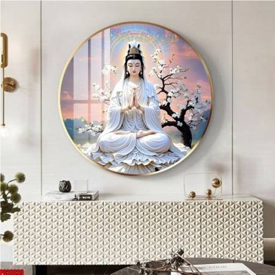 File gốc File tranh tròn phật giáo 5D PG20329 (phong cách) tối giản