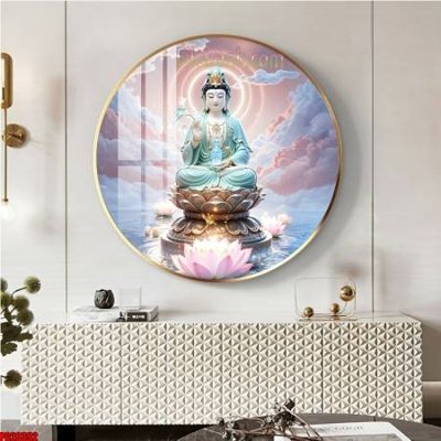 File gốc in ấn File tranh tròn phật giáo 5D PG20392 chuẩn màu CMYK