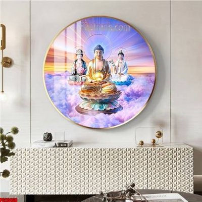 File tranh gốc File tranh tròn phật giáo 5D PG20468 (bản quyền) file PSD