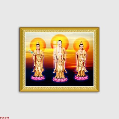 File gốc File tranh phật PG5686 (in lụa) trang trí tường