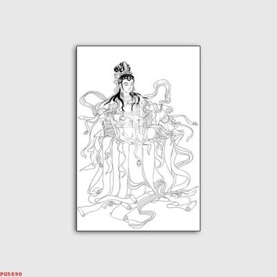 File PSD File tranh phật PG5890 (bản gốc) dễ dàng edit