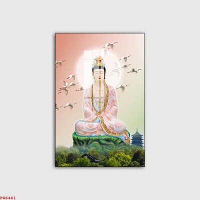 File in mica File tranh phật PG6461 (bản gốc) làm vách ngăn