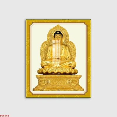 File gốc File tranh phật PG6968 (in lụa) họa tiết 3D