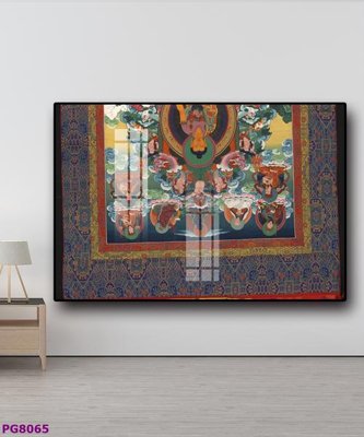 File in mica File tranh phật cổ PG8065 (bản gốc) làm vách ngăn