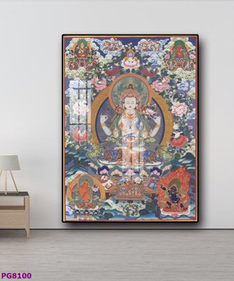 Tải file gốc in lụa File tranh phật cổ PG8100 siêu nét