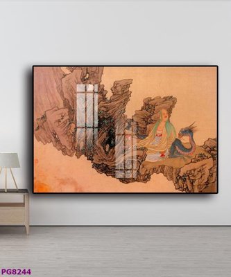 File tranh File tranh phật cổ PG8244 (bản gốc) in lụa dán tường