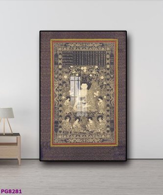 File in mica File tranh phật cổ PG8281 (bản gốc) làm vách ngăn