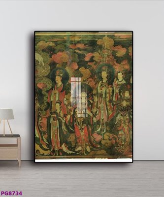 File tranh File tranh phật cổ PG8734 (bản gốc) in lụa 5D