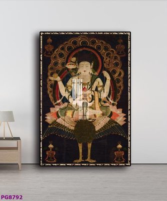 File gốc File tranh phật cổ PG8792 (in lụa) tranh mã đáo