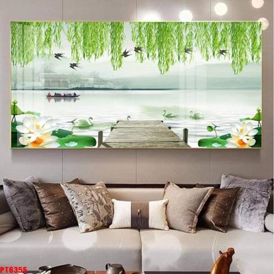 Tải về hình ảnh gốc Tranh sơn thủy thác nước PT6355 sắc nét