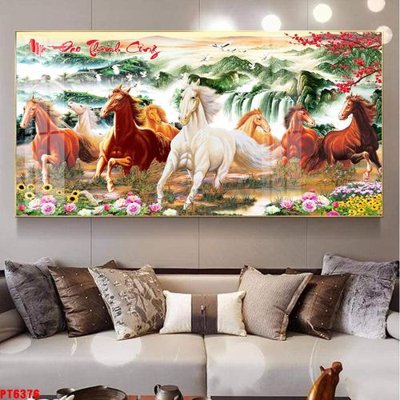 File ảnh Tranh sơn thủy thác nước PT6376 (gốc) in Hiflex