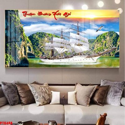 File gốc Tranh sơn thủy thác nước PT6488 (PNG) chất lượng cao