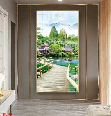 Tải về file gốc Tranh sơn thủy thác nước PT6649 (dùng cho in quảng cáo)