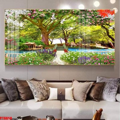 Tải về file gốc Tranh sơn thủy thác nước PT6658 (chuẩn in ấn)