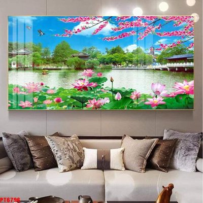 Tải file Tranh sơn thủy thác nước PT6796 (gốc) làm file tranh quảng cáo