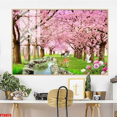 Tệp tin gốc Tranh sơn thủy thác nước PT6875 (dùng cho in) Tranh sơn thủy thác nước PT6875