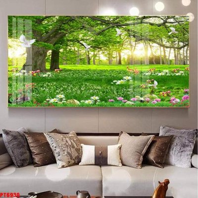 File tranh Tranh sơn thủy thác nước PT6930 (bản gốc) treo phòng ăn