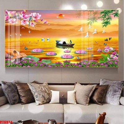 Download file gốc Tranh sơn thủy thác nước PT6974 (dùng cho in ấn)