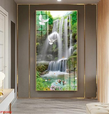 Tải về file gốc Tranh sơn thủy thác nước PT6992 (chuẩn in ấn)