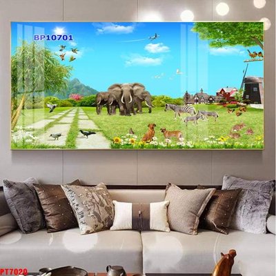 File PSD Tranh sơn thủy thác nước PT7020 (gốc) cho designer