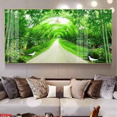 File gốc Tranh sơn thủy thác nước PT7044 (ảnh chi tiết) để in lụa